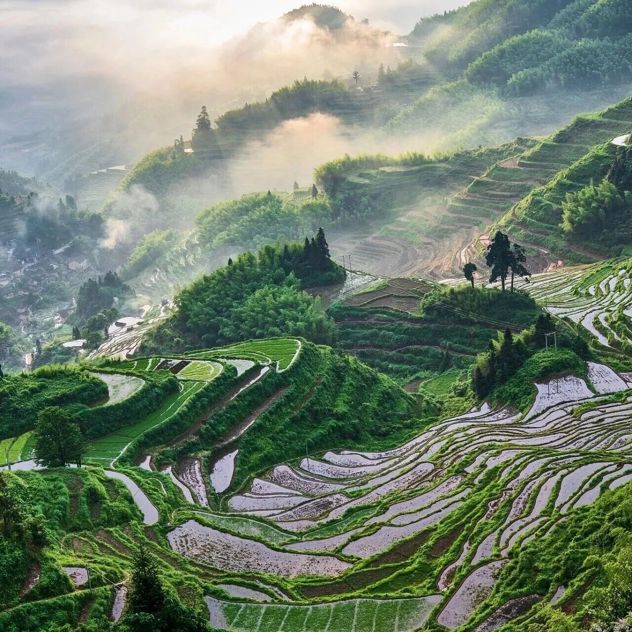 有云和梯田!央视新闻和国家地理推荐的清明旅行宝藏小城,就等你来~