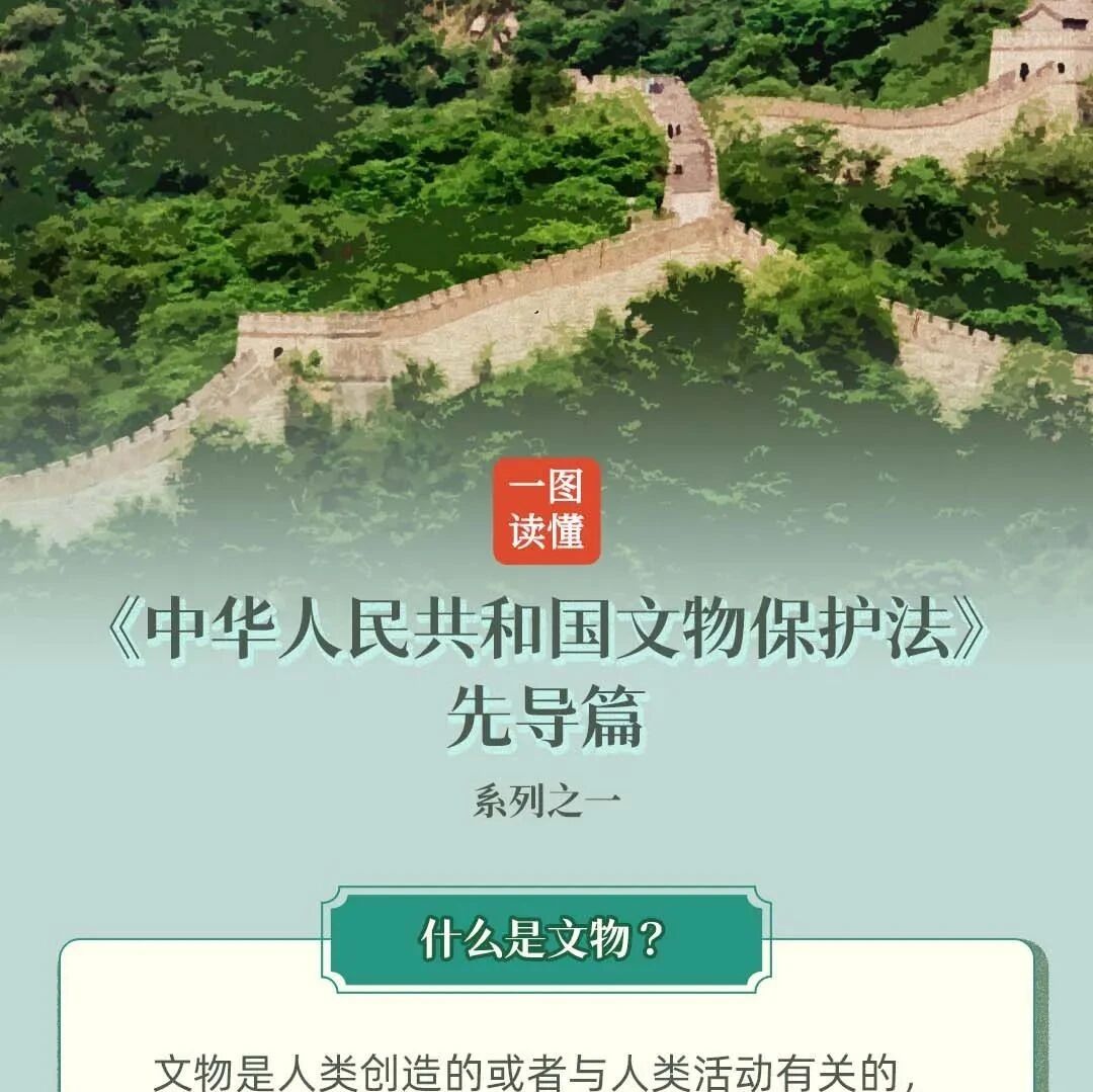 一图读懂《中华人民共和国文物保护法》先导篇