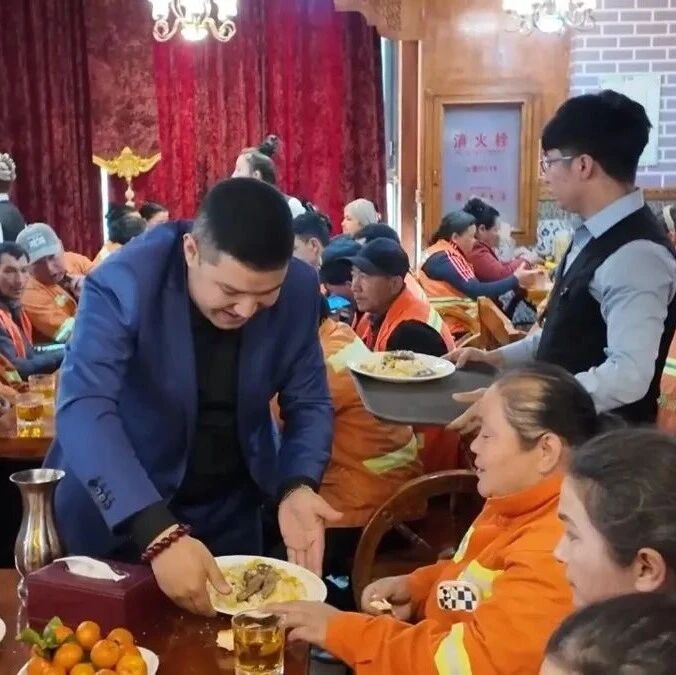 超暖心!喀什市这家店每月为环卫工人备好家常饭