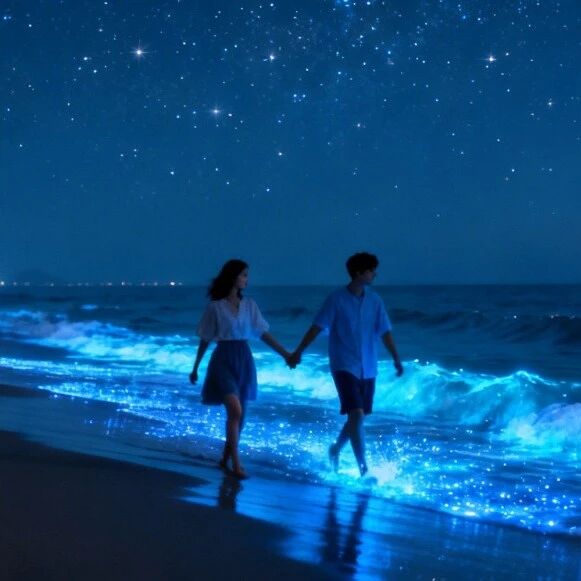 蓝眼泪是大海写给夜空的情书!在海陵岛邂逅这片蓝色的荧光海~