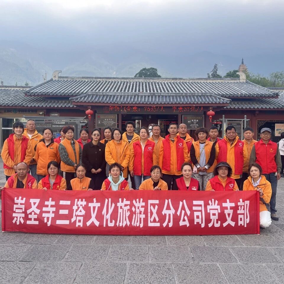 崇圣寺三塔文化旅游区分公司党支部“红色先锋作表率,文明三塔树新风”主题党日活动