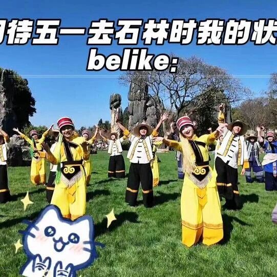 期待五一去石林时我的状态,belike: