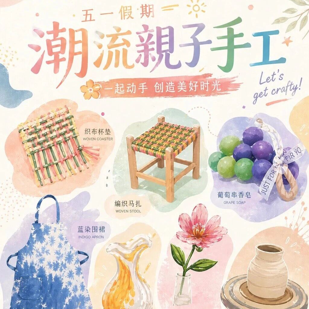 五一假期不扎堆,玩转潮流亲子手作