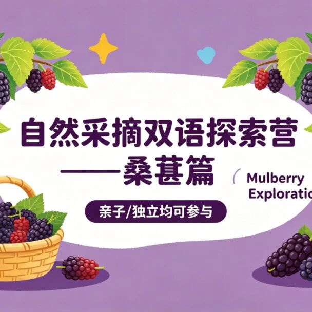 招募丨小长假来辰山,参加桑葚双语探索营,边摘边学,玩转植物与英语的双重惊喜~